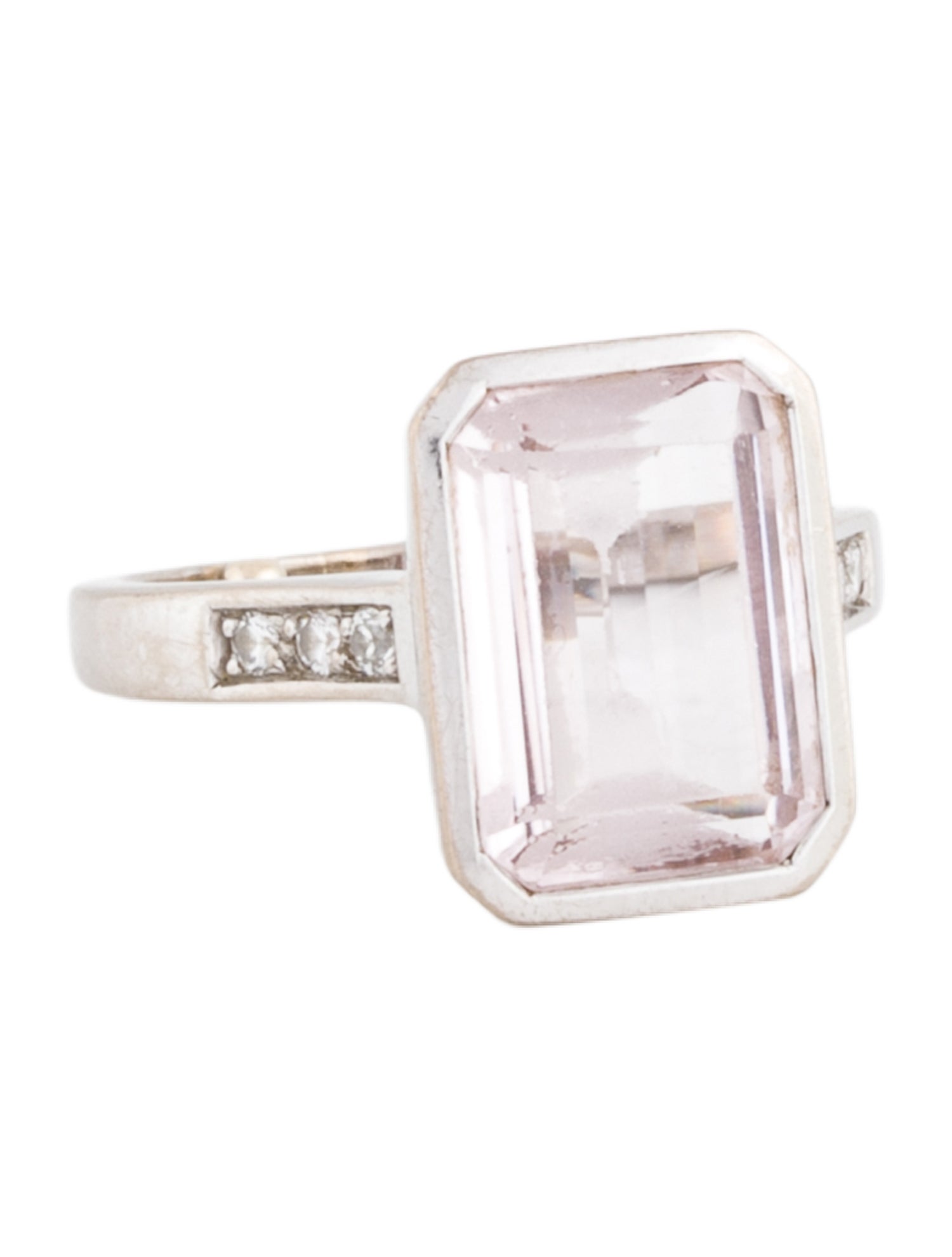 H.Stern 18K 3.70ctw Morganite & Diamond Cocktail Ring