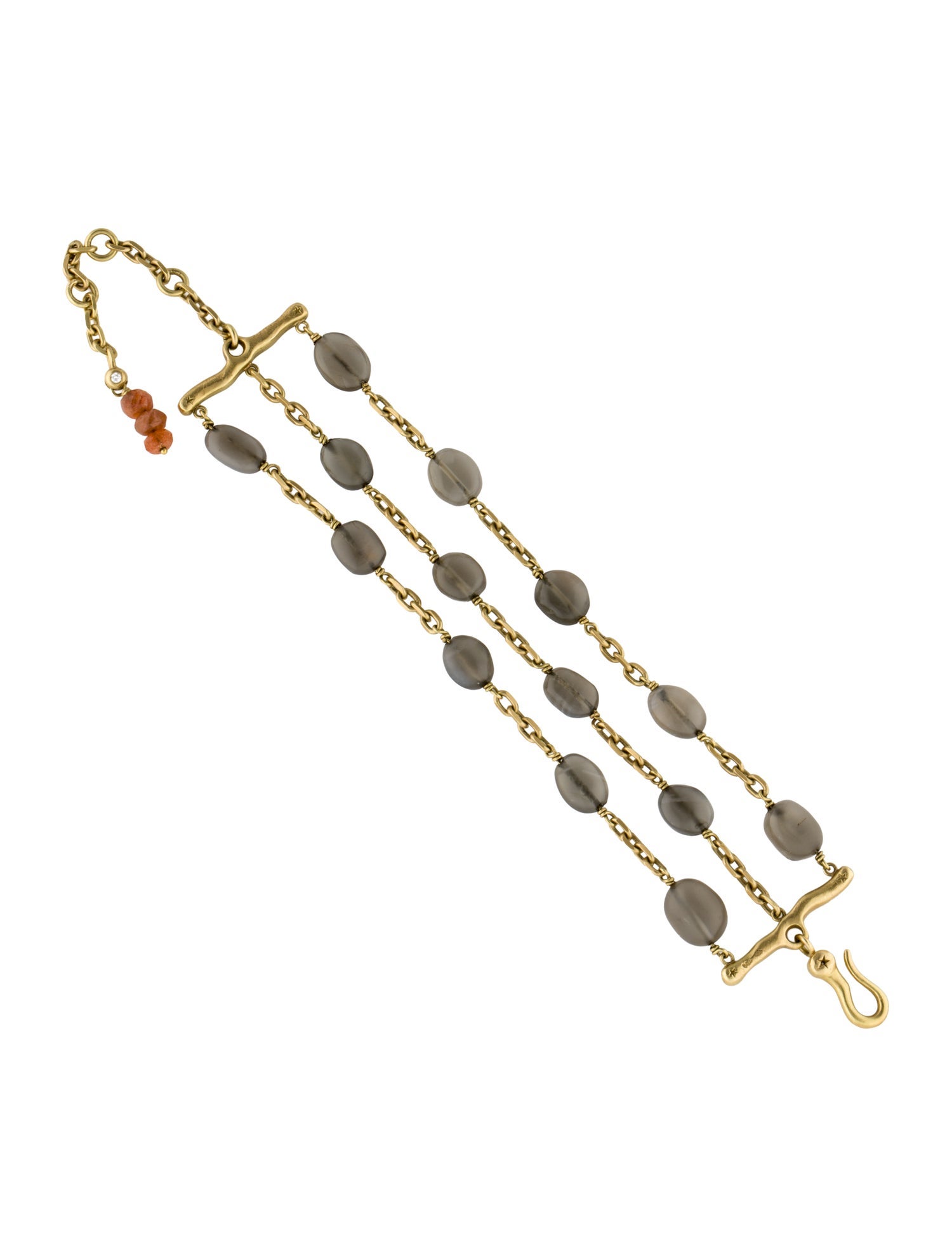 H.Stern 18K Moonstone, Sunstone & Diamond Multistrand Bracelet