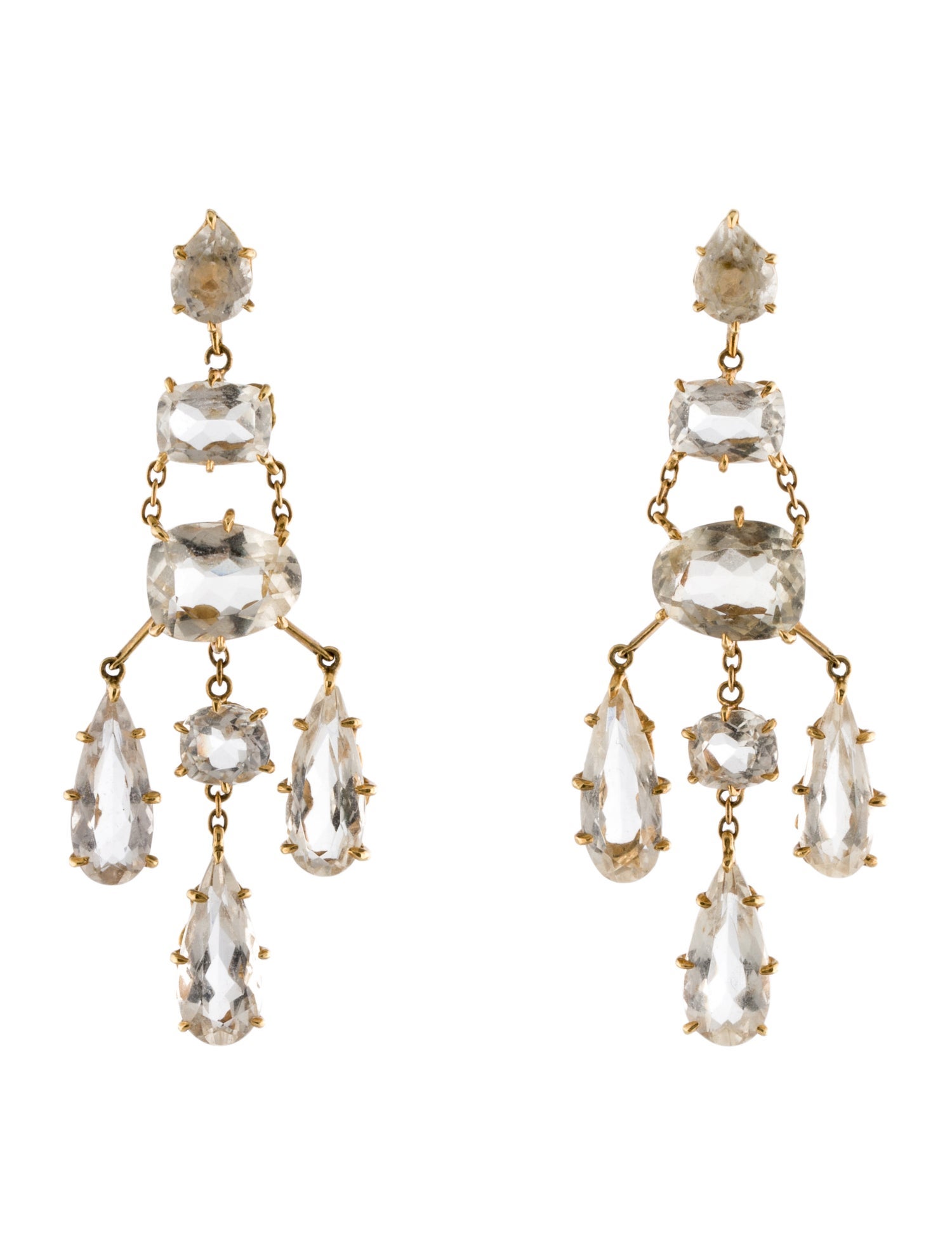 H.Stern 18K Quartz Moonlight Chandelier Earrings