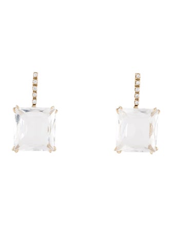 H.Stern Quartz & Diamond Cobblestone Drop Earrings