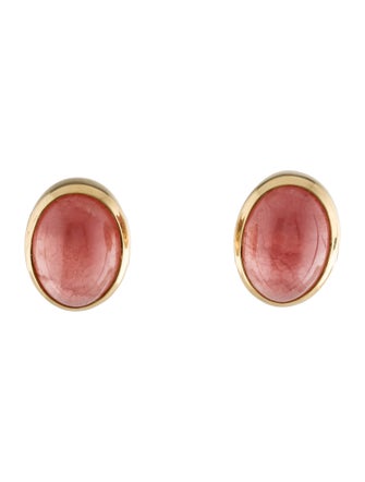 H.Stern 18K 13.38ctw Rhodochrosite Stud Earrings