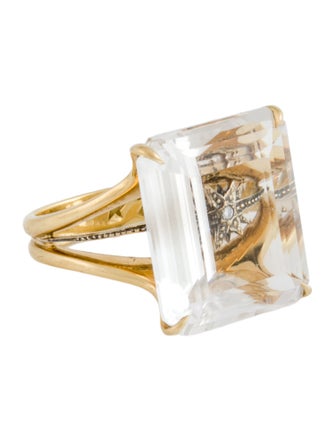 H.Stern Quartz & Diamond Cocktail Ring