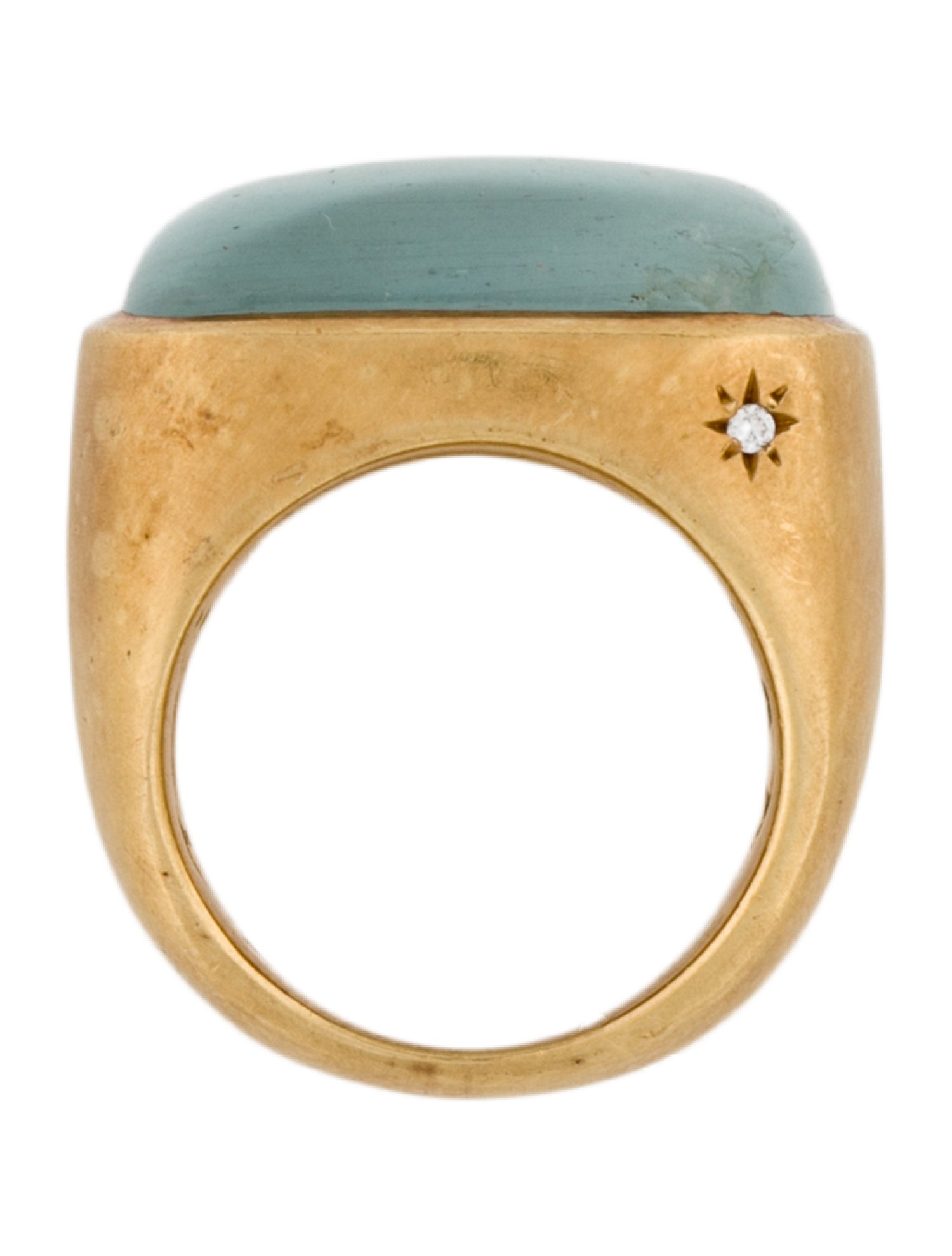 H.Stern 18K Aquamarine & Diamond Cocktail Ring