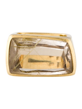 H.Stern 18K Rutilated Quartz & Topaz Cocktail Ring