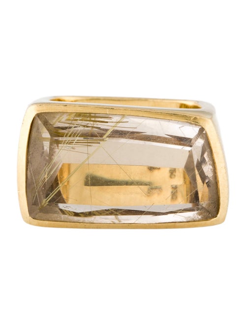 H.Stern 18K Rutilated Quartz & Topaz Cocktail Ring