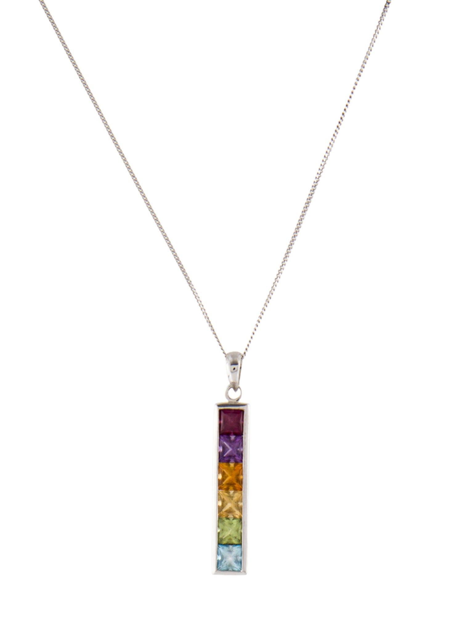 H.Stern 18K Multistone & Diamond Pendant Necklace