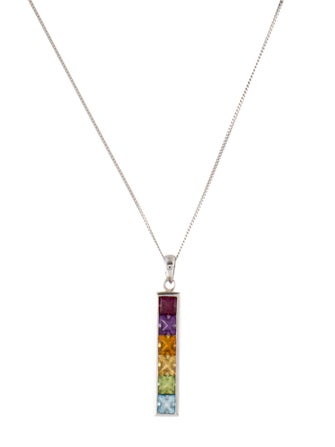 H.Stern 18K Multistone & Diamond Pendant Necklace