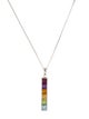 H.Stern 18K Multistone & Diamond Pendant Necklace