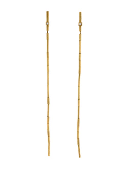 H.Stern 18K Diamond Line Drop Earrings