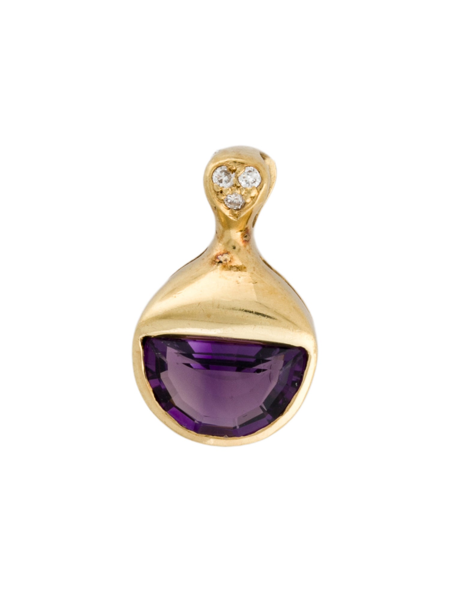 H.Stern 18K 2.33ct Amethyst & Diamond Pendant
