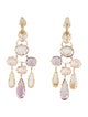 H.Stern Amethyst, Rose Quartz & Rutilated Quartz PrImavera Chandelier Clip-On Earrings