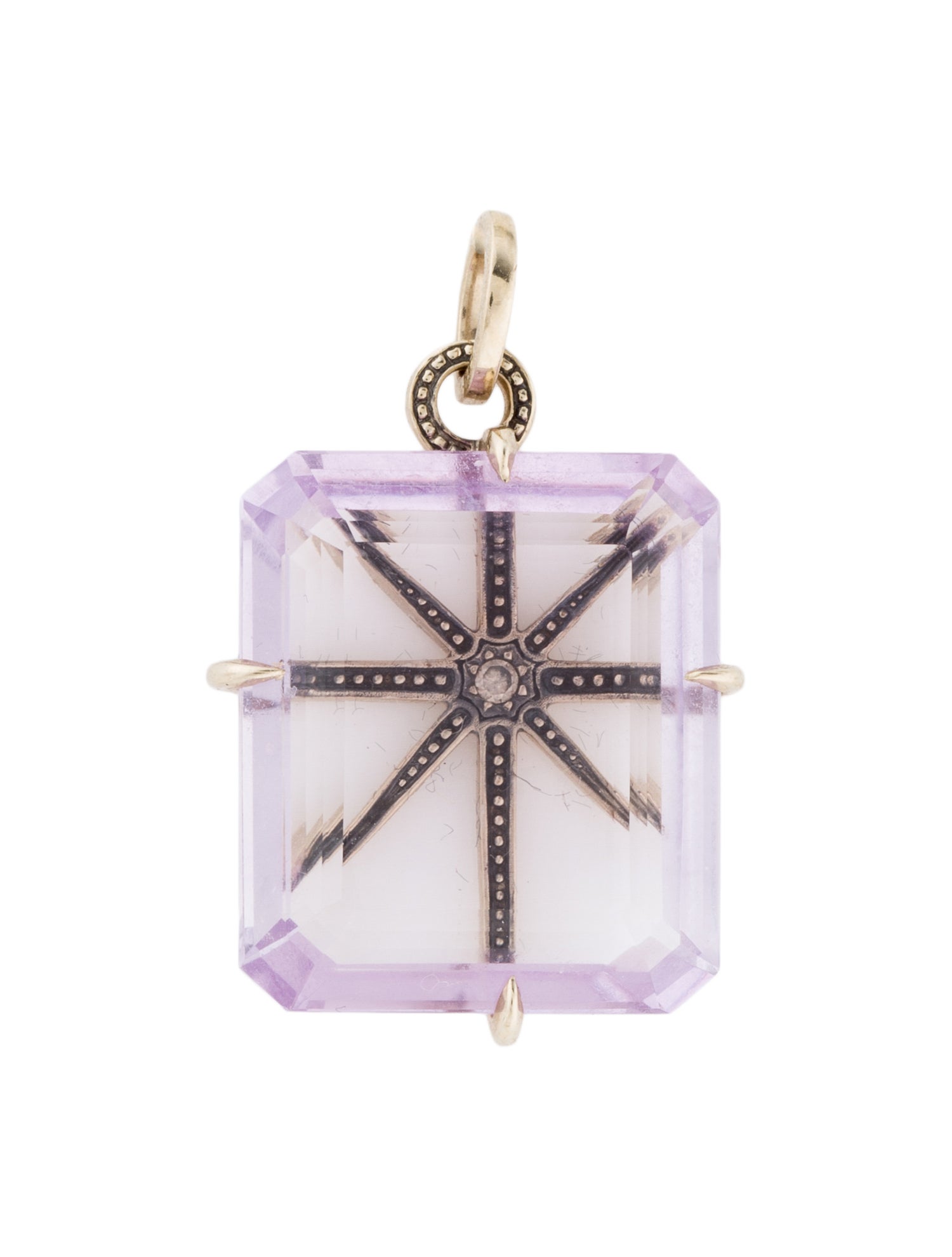 H.Stern 18K Amethyst & Diamond Highlight Stars Pendant