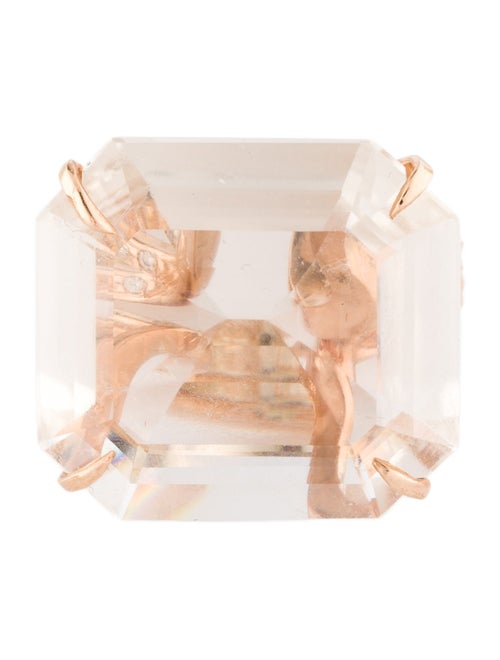 H.Stern 18K 45.40ct Topaz & Diamond Cobblestone Cocktail Ring