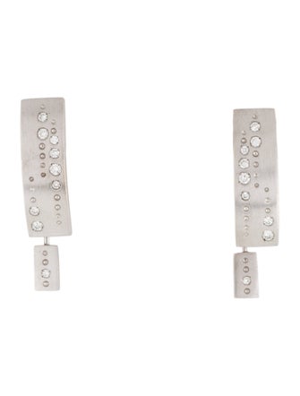 H.Stern 18K Diamond Code Drop Earrings