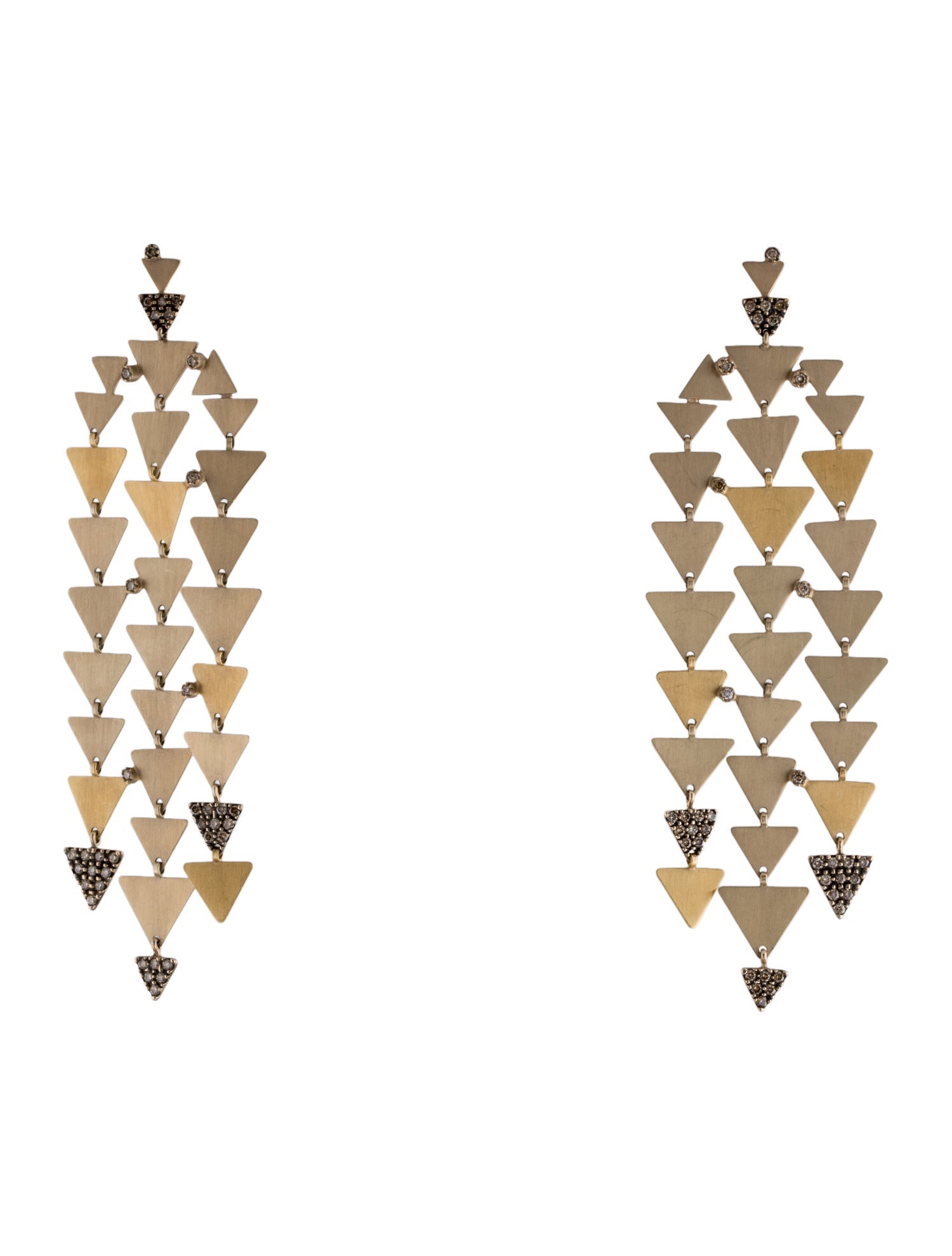 H.Stern 18K Diamond Ancient America Large Drop Earrings