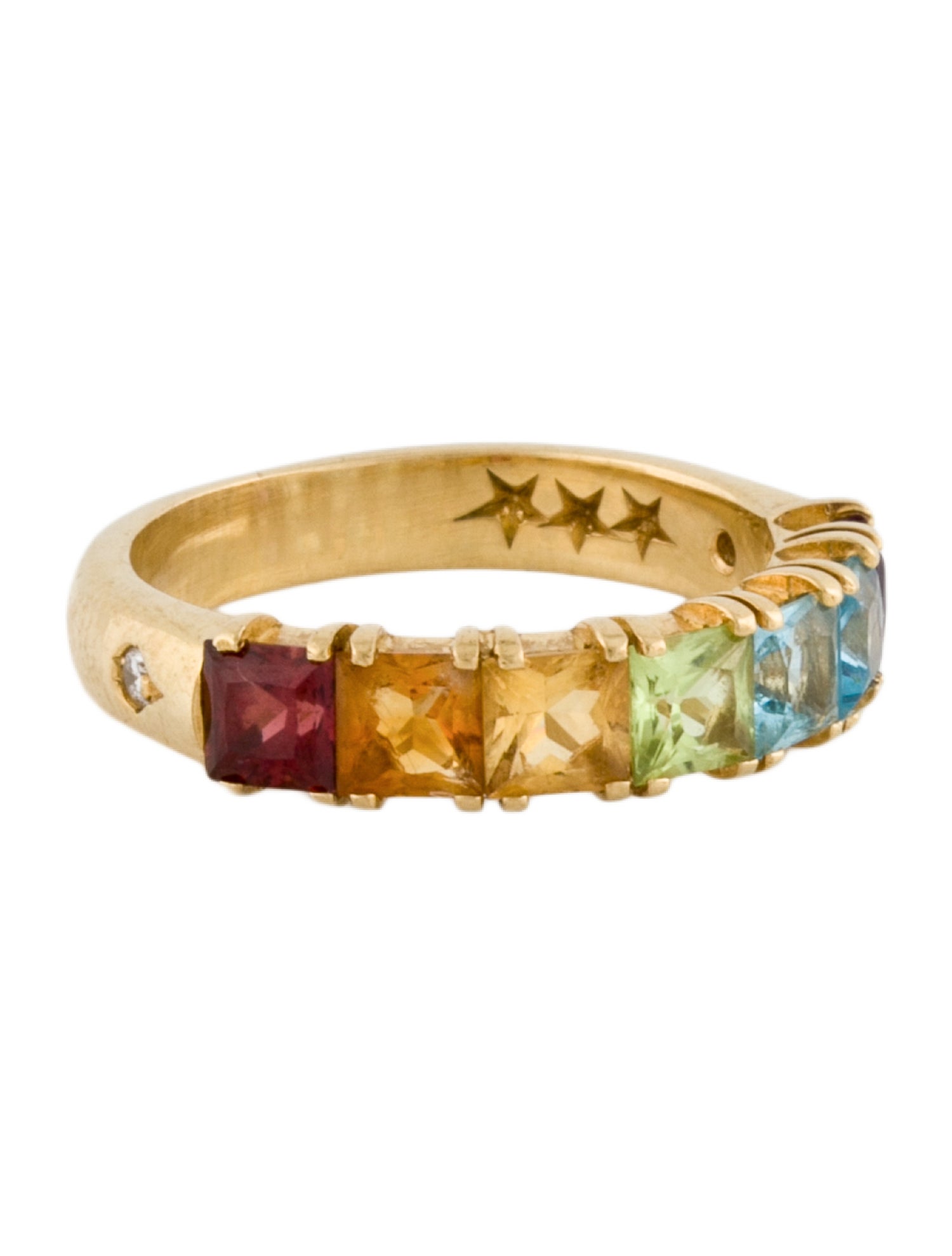 H.Stern 18K Multi-Stone Rainbow Band