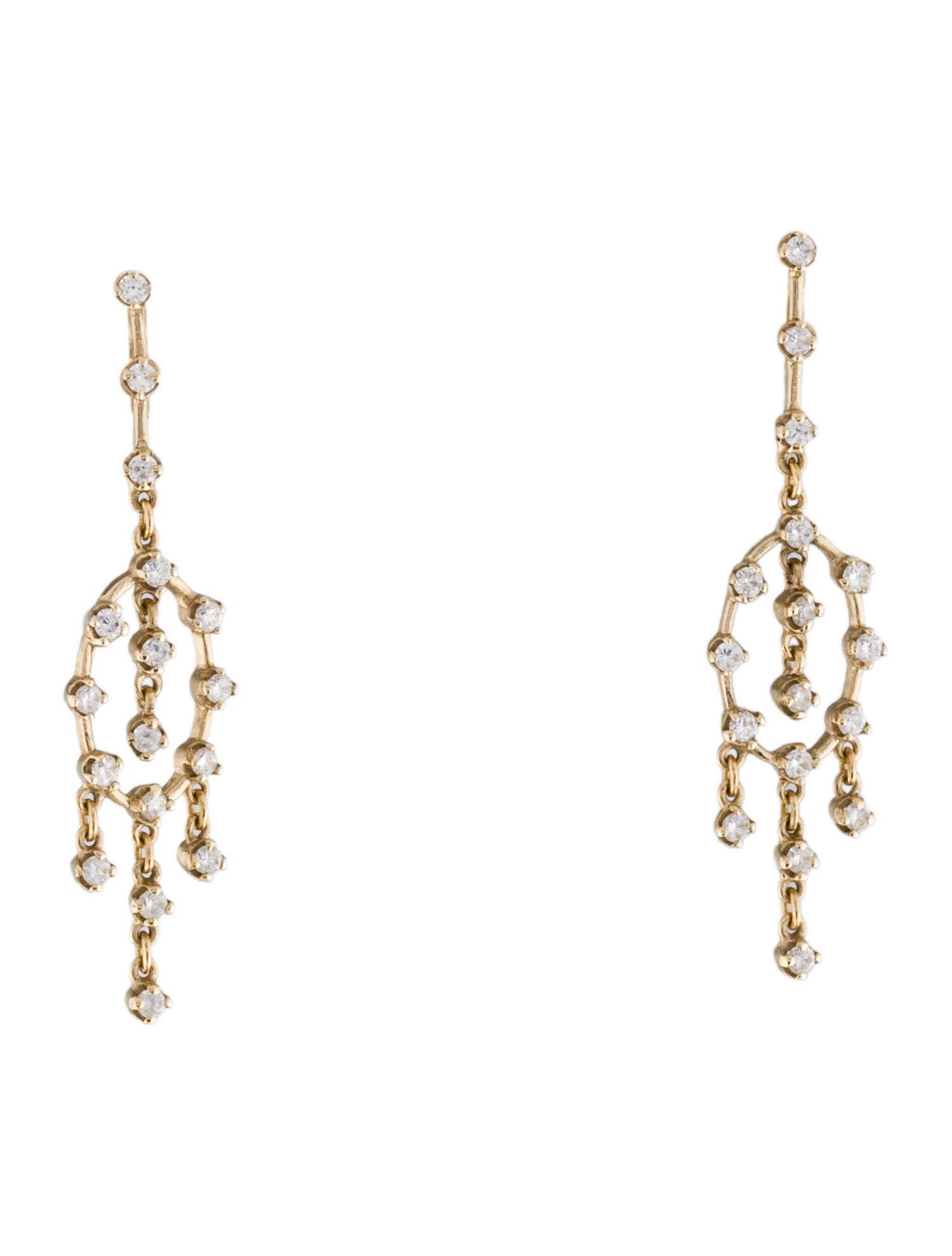 H.Stern 18K Diamond Mini Chandelier Earrings