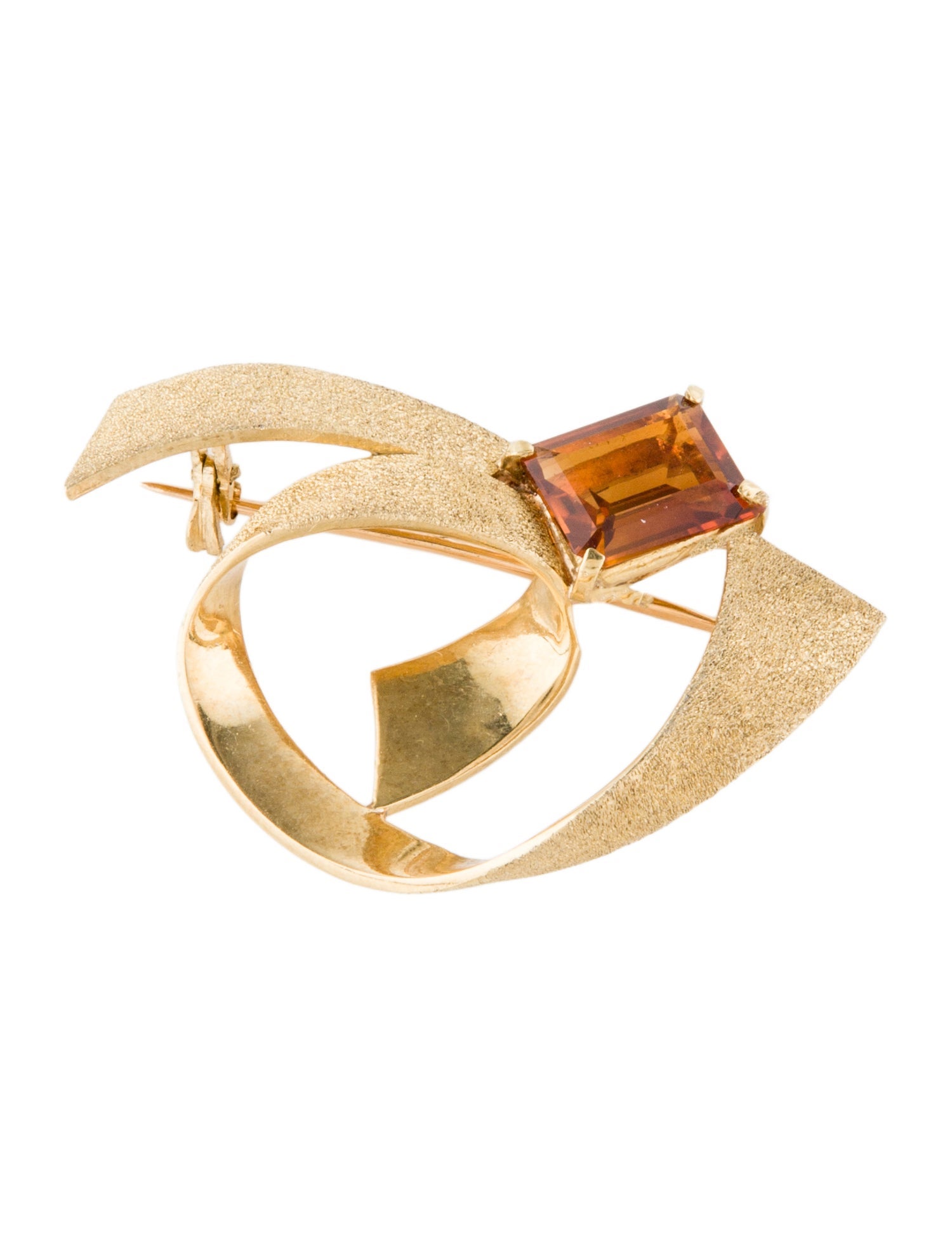 H.Stern 18K Citrine Brooch Pin