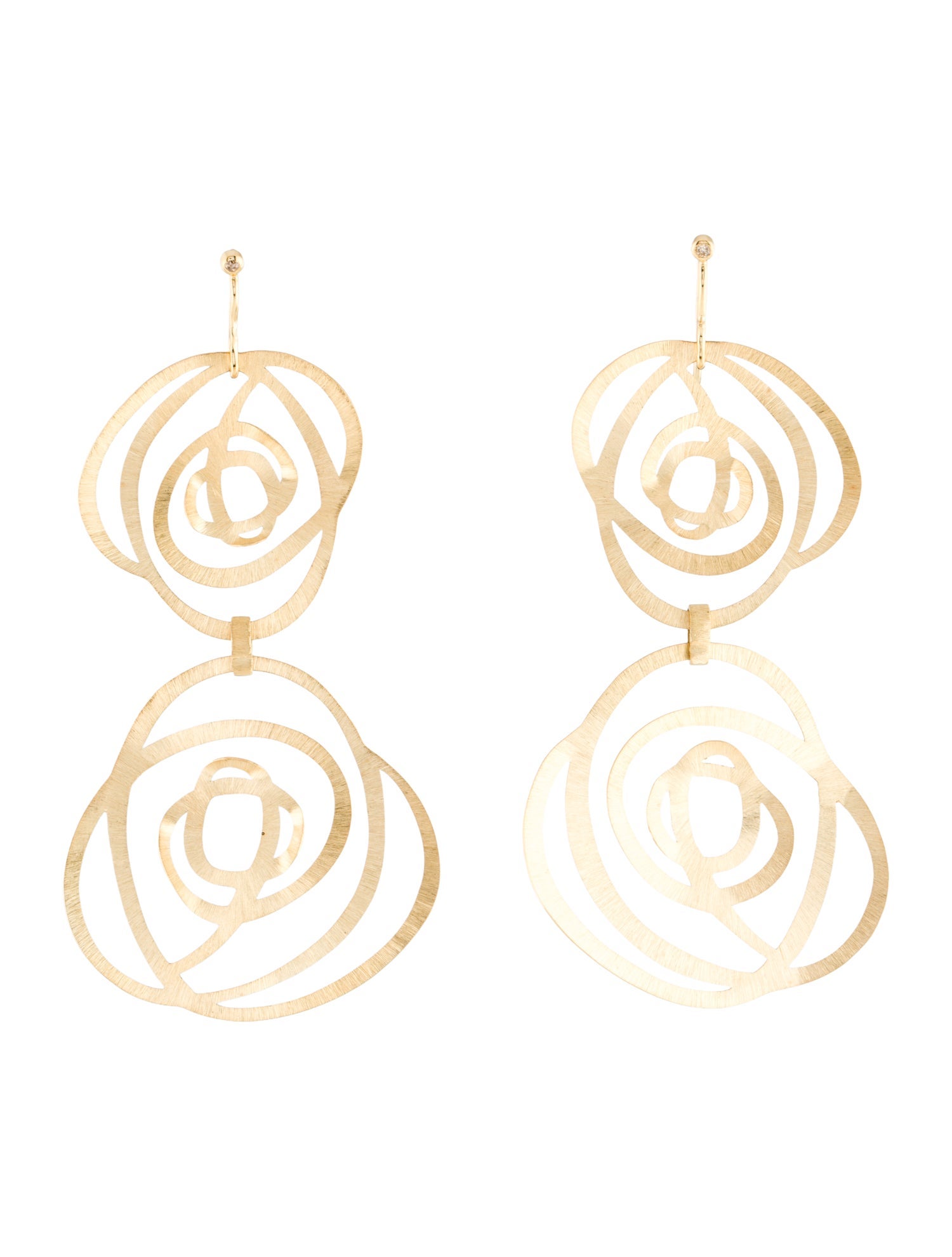 H.Stern 18K Diamond Grupo Corpo Drop Earrings