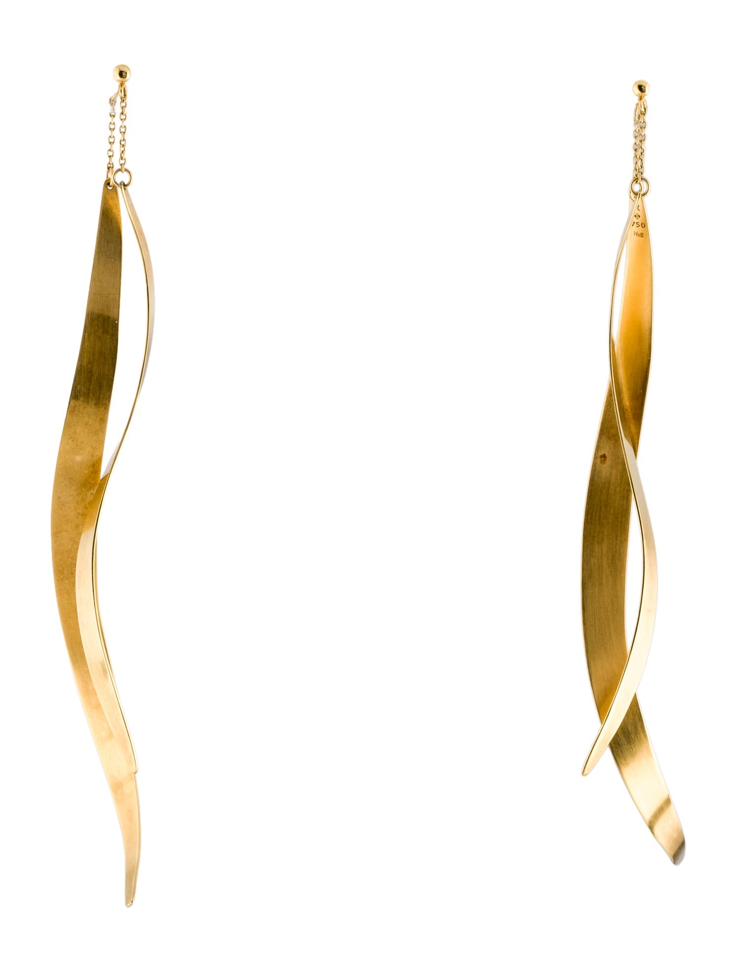 H.Stern 18K Twist Drop Earrings
