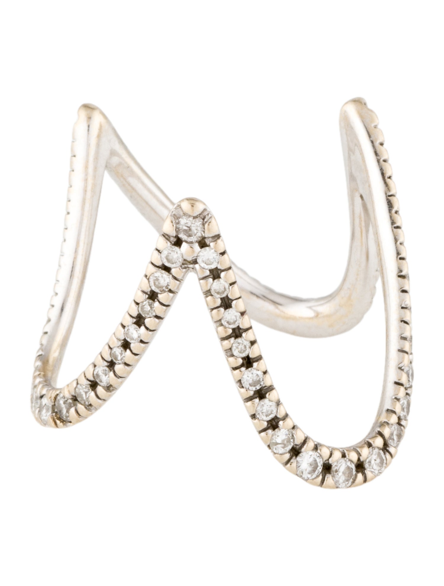 H.Stern 18K Diamond Oscar Niemeyer Cocktail Ring