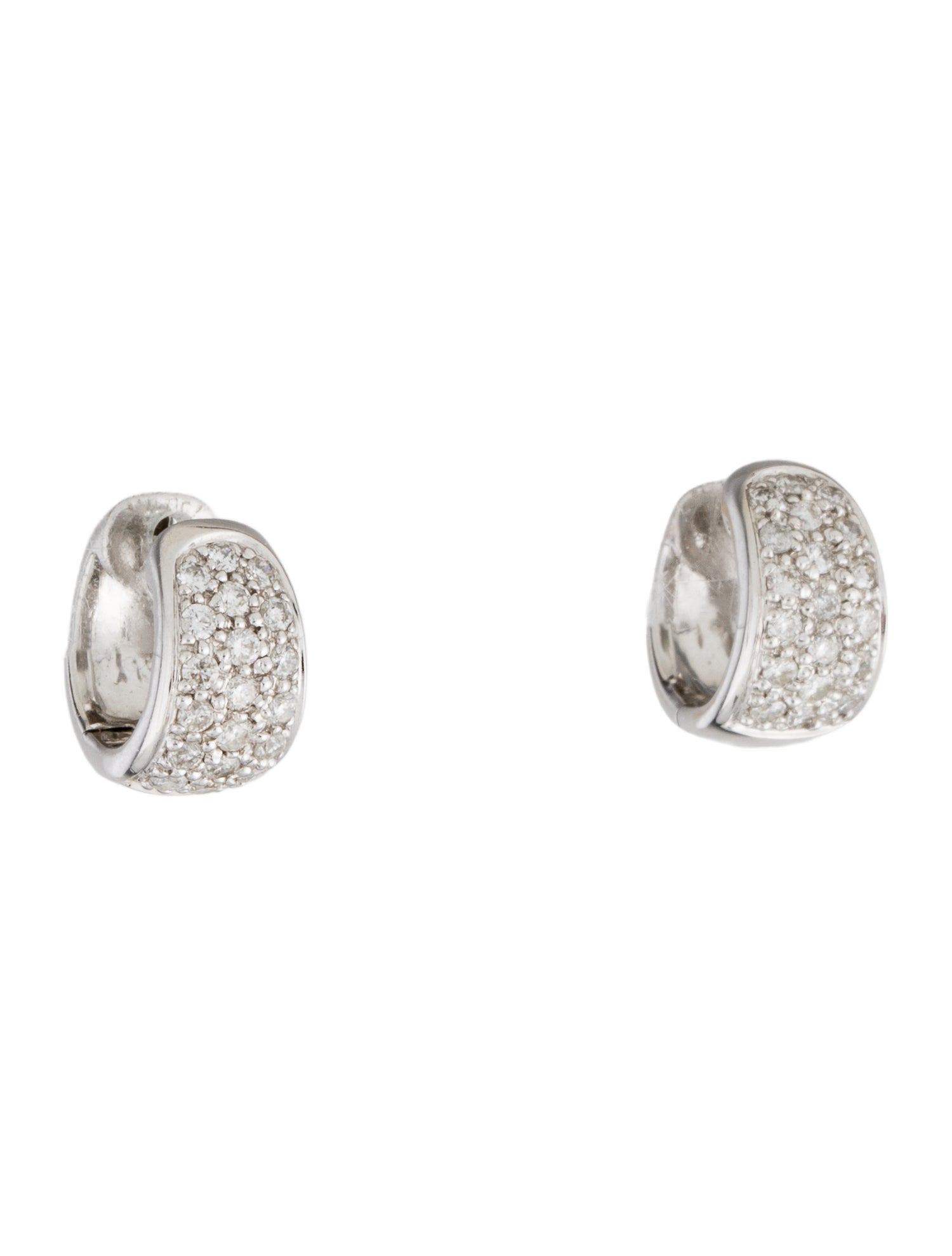 H.Stern 18K Diamond Huggie Earrings