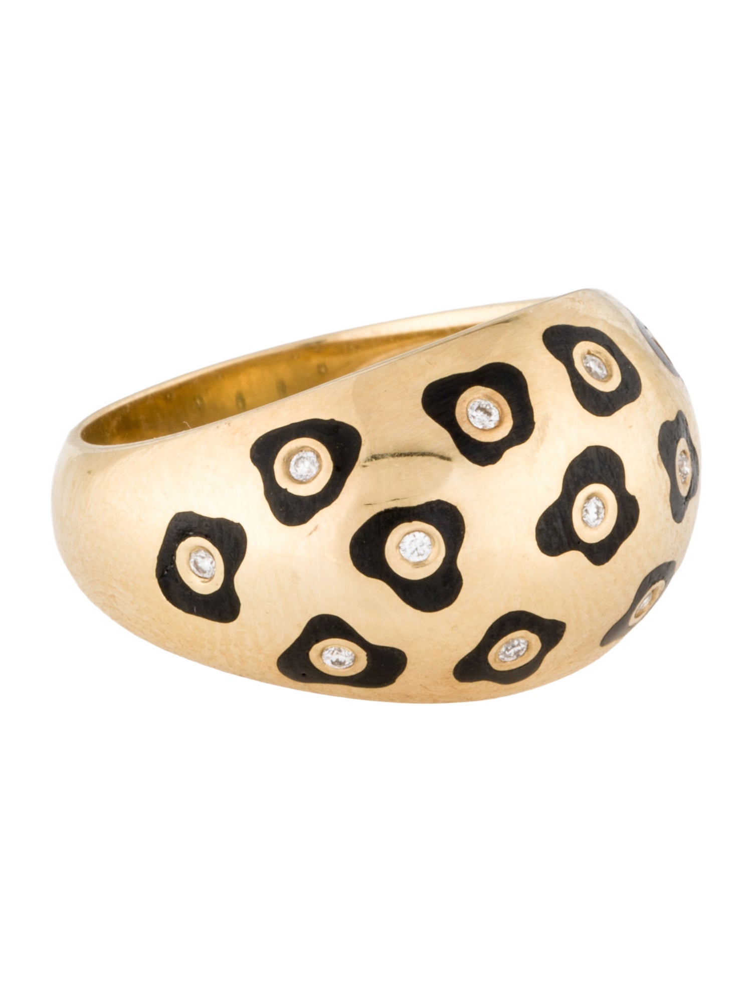 H.Stern 18K Diamond & Enamel Leopard Ring