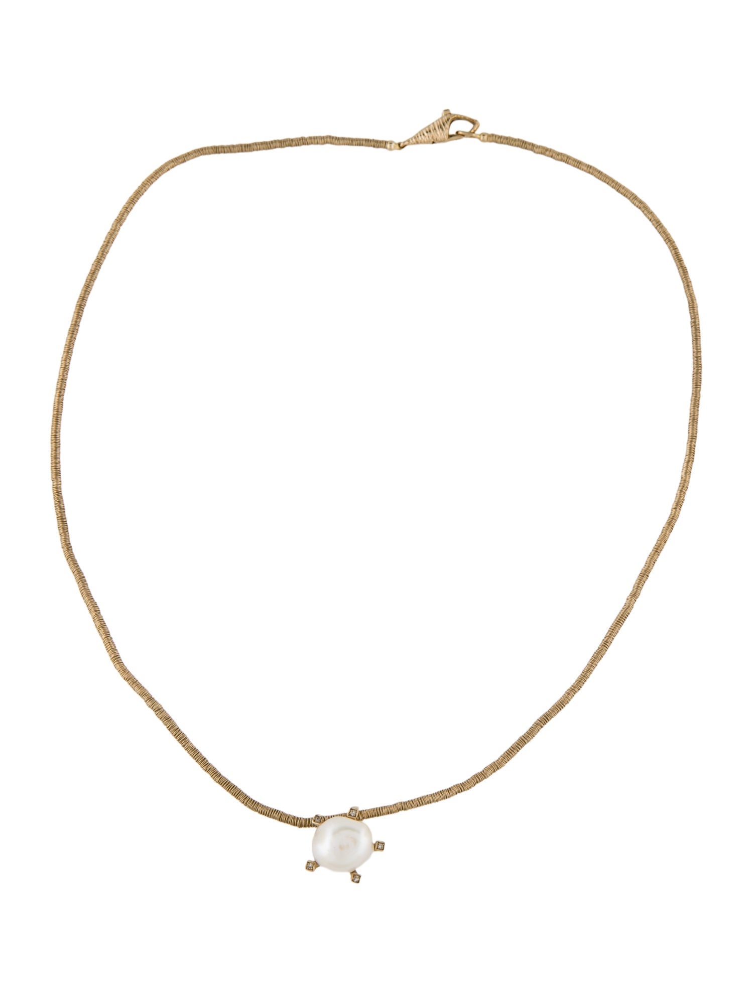 H.Stern 18K Pearl & Diamond Pendant Necklace