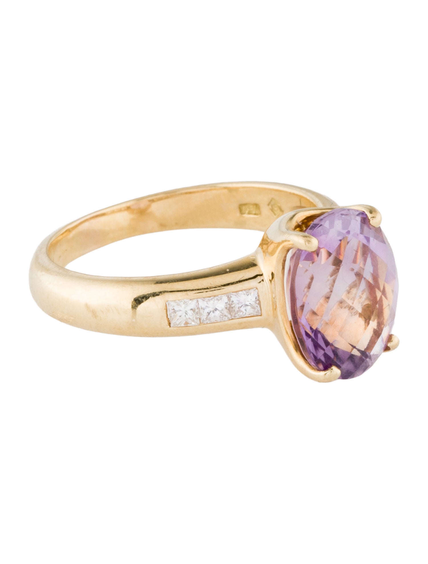 H.Stern 18K Amethyst & Diamond Cocktail Ring