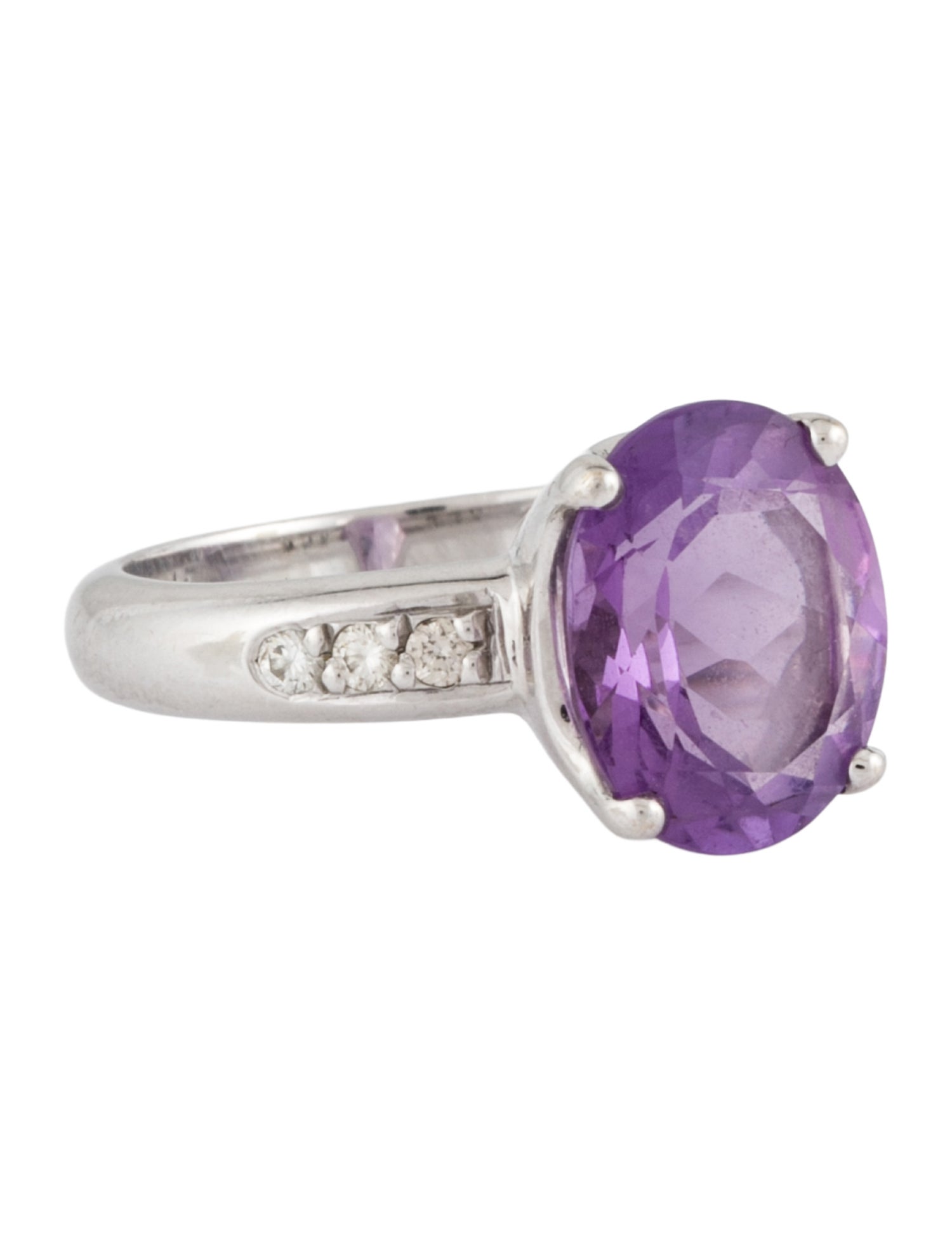H.Stern 18K Amethyst & Diamond Cocktail Ring