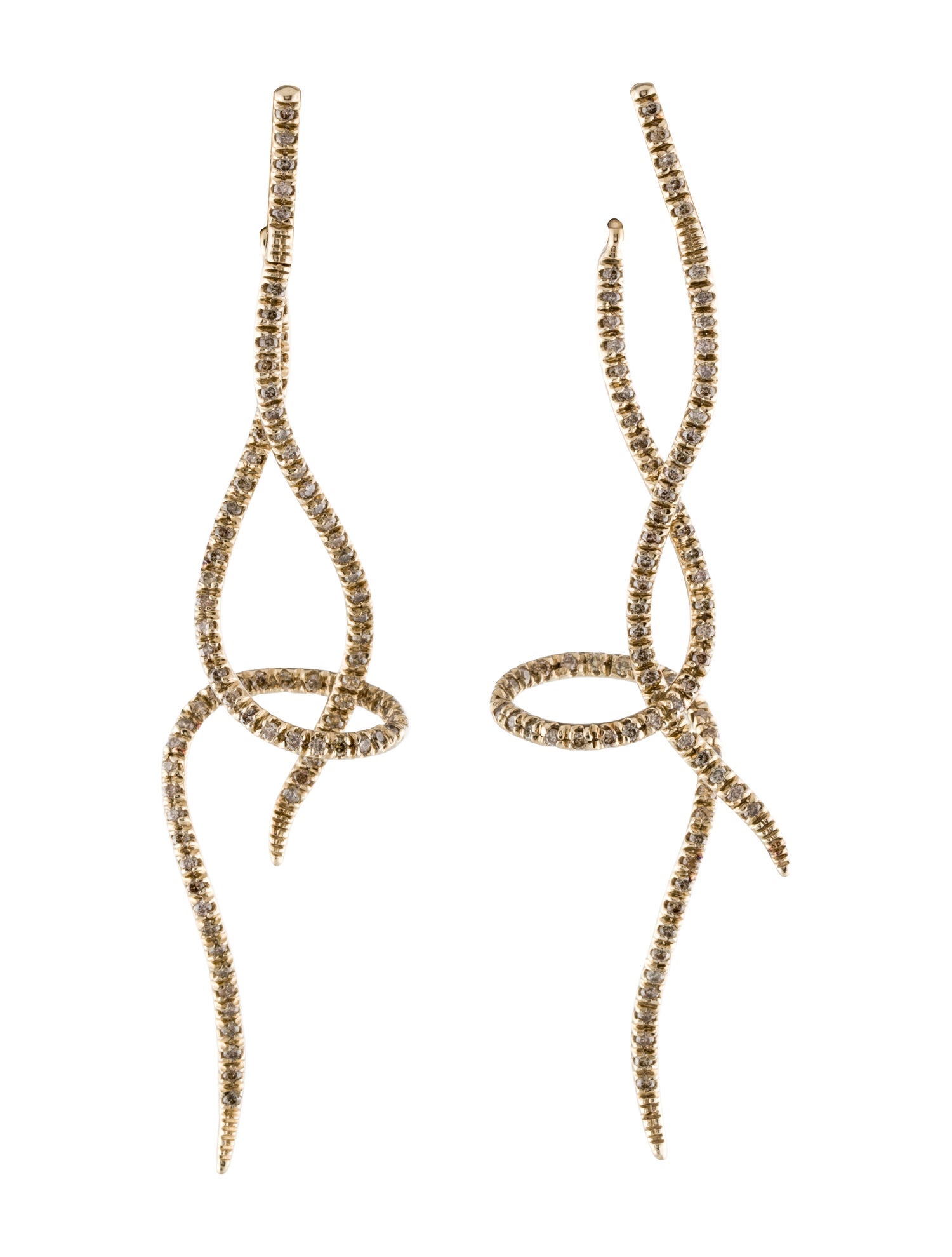 H.Stern 18K 1.07ctw Diamond Zephyr Drop Earrings