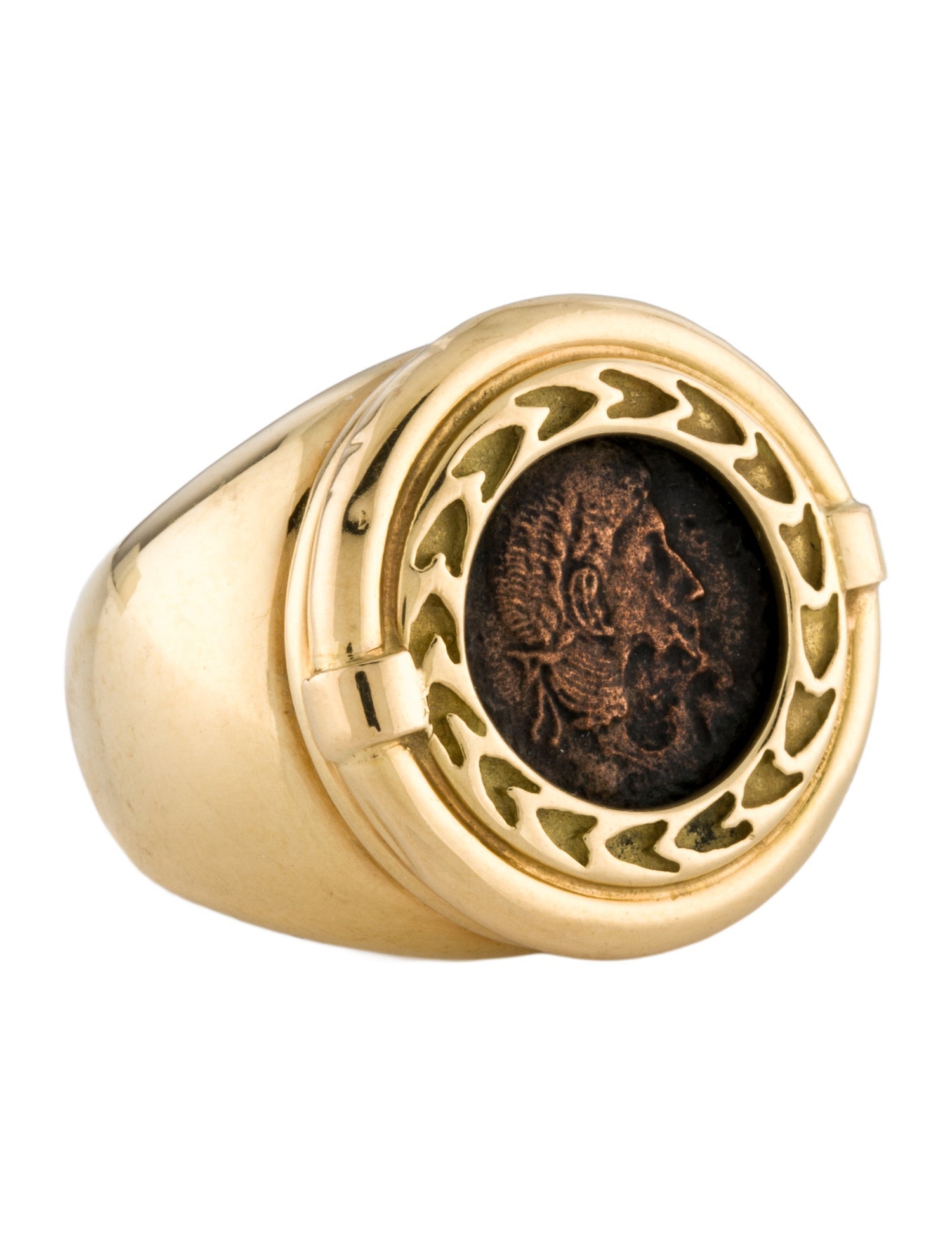 H.Stern 18K Ancient Coin Signet Ring