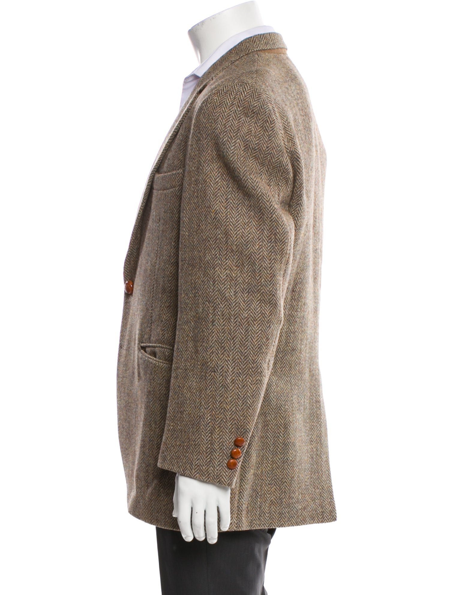 Harris Tweed Wool Patterned Blazer