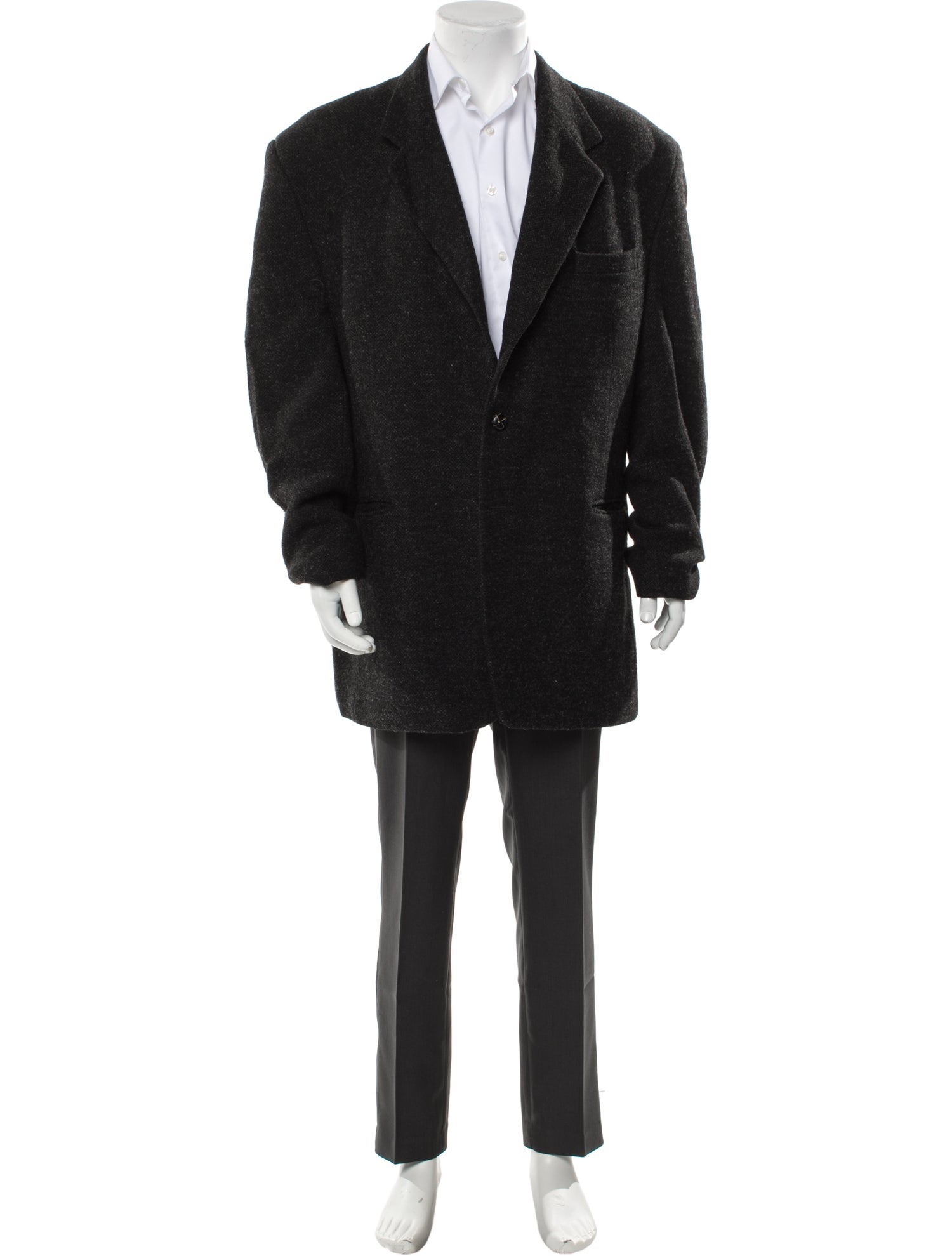 Harris Tweed Wool Overcoat