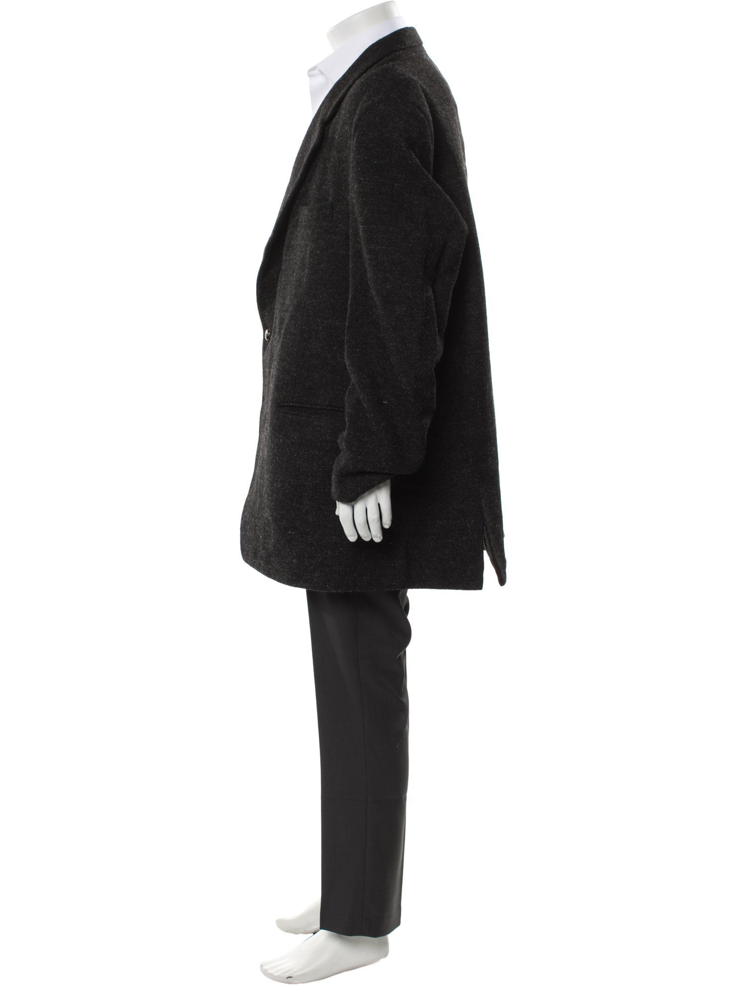 Harris Tweed Wool Overcoat