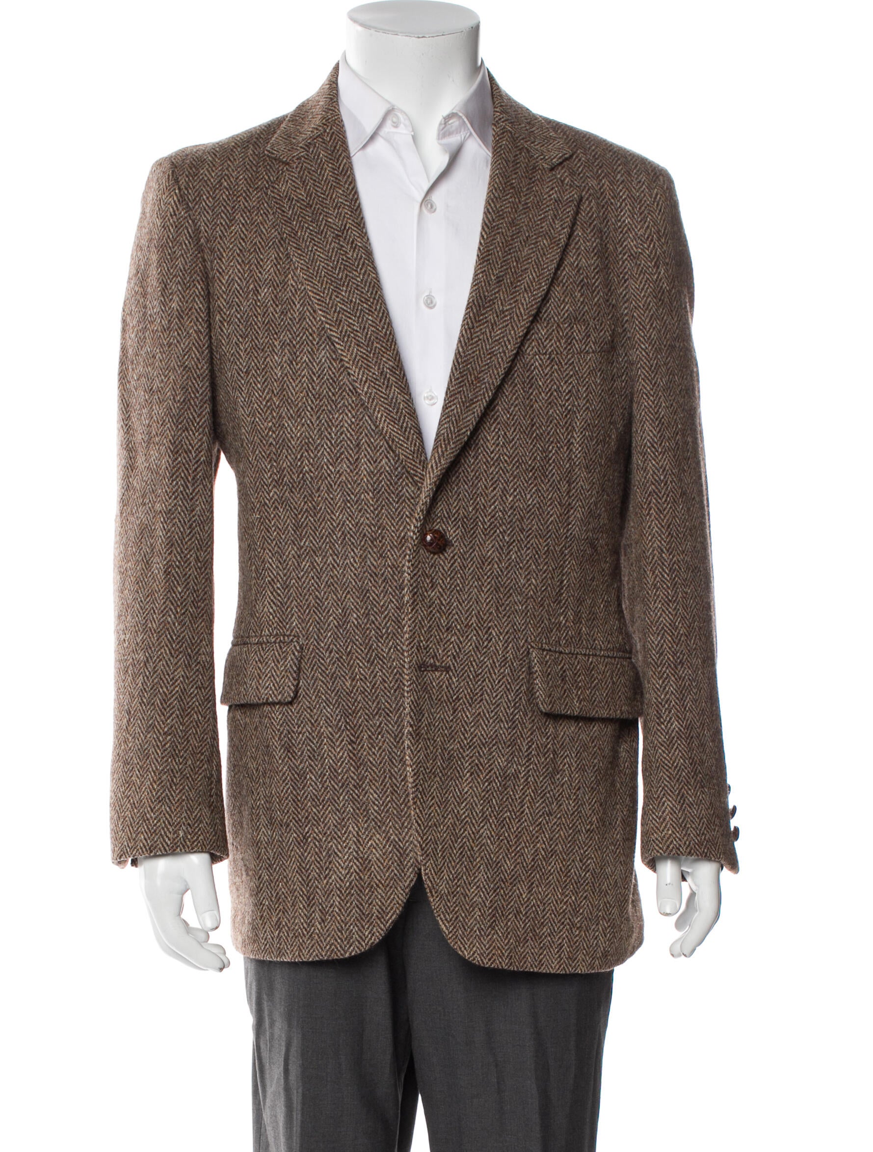 Harris Tweed Wool Tweed Pattern Blazer