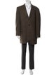Harris Tweed Wool Striped Overcoat