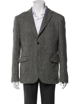 Harris Tweed Wool Tweed Pattern Peacoat
