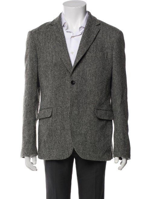Harris Tweed Wool Tweed Pattern Peacoat