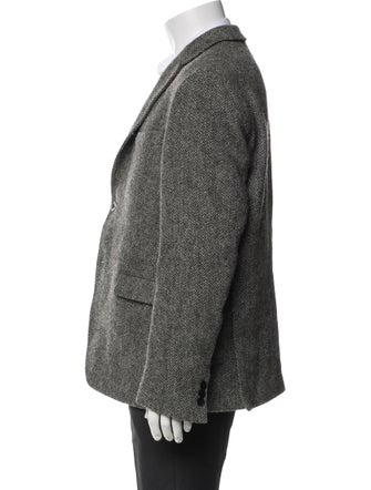 Harris Tweed Wool Tweed Pattern Peacoat