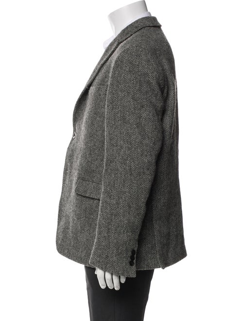 Harris Tweed Wool Tweed Pattern Peacoat
