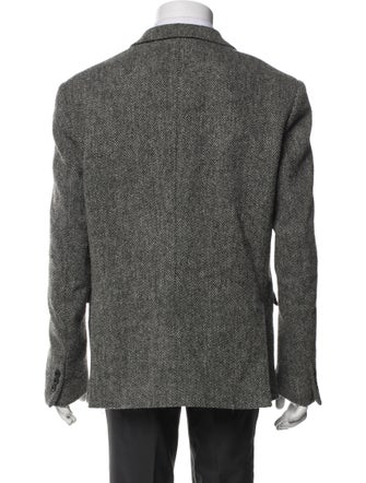 Harris Tweed Wool Tweed Pattern Peacoat