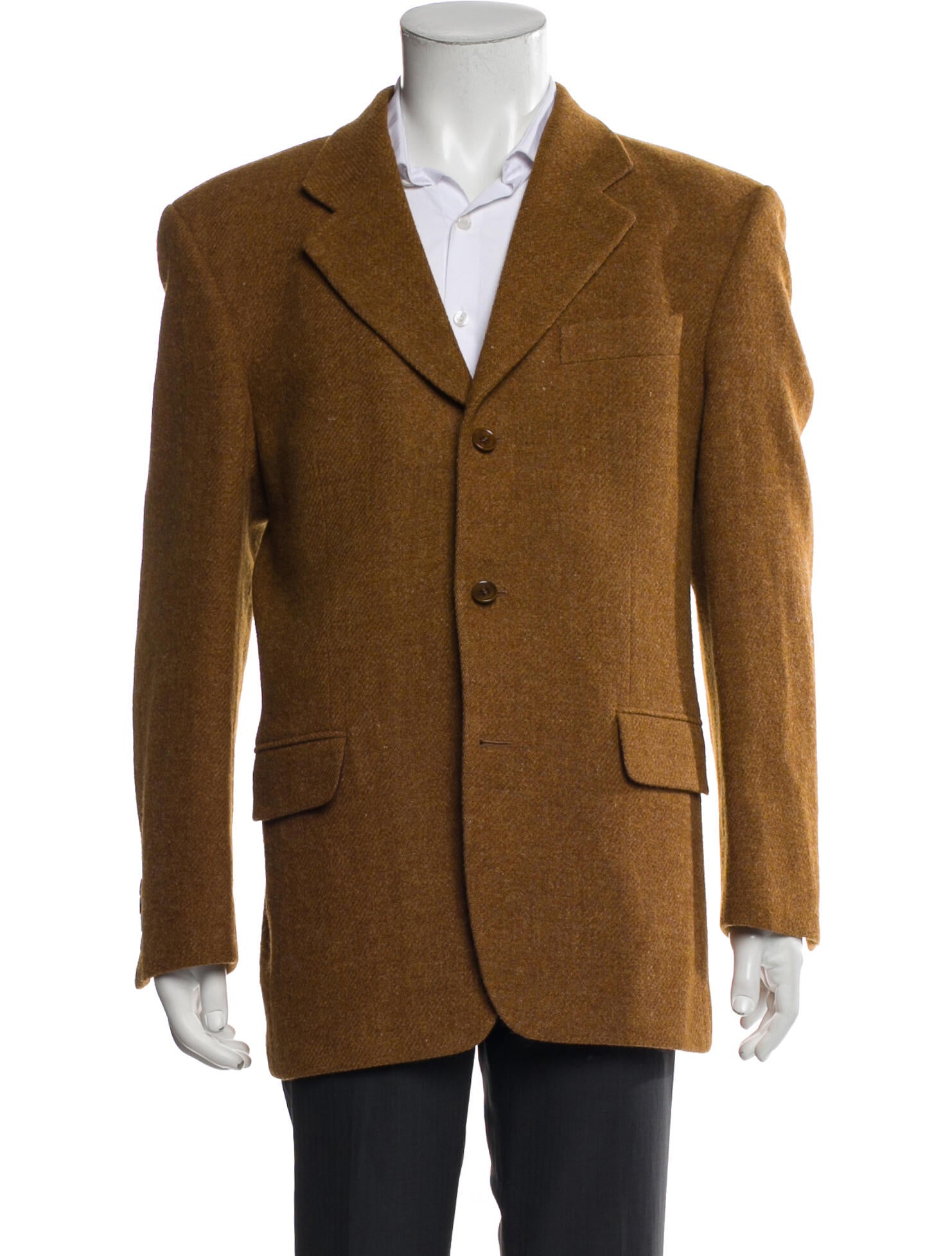 Harris Tweed Wool Peacoat