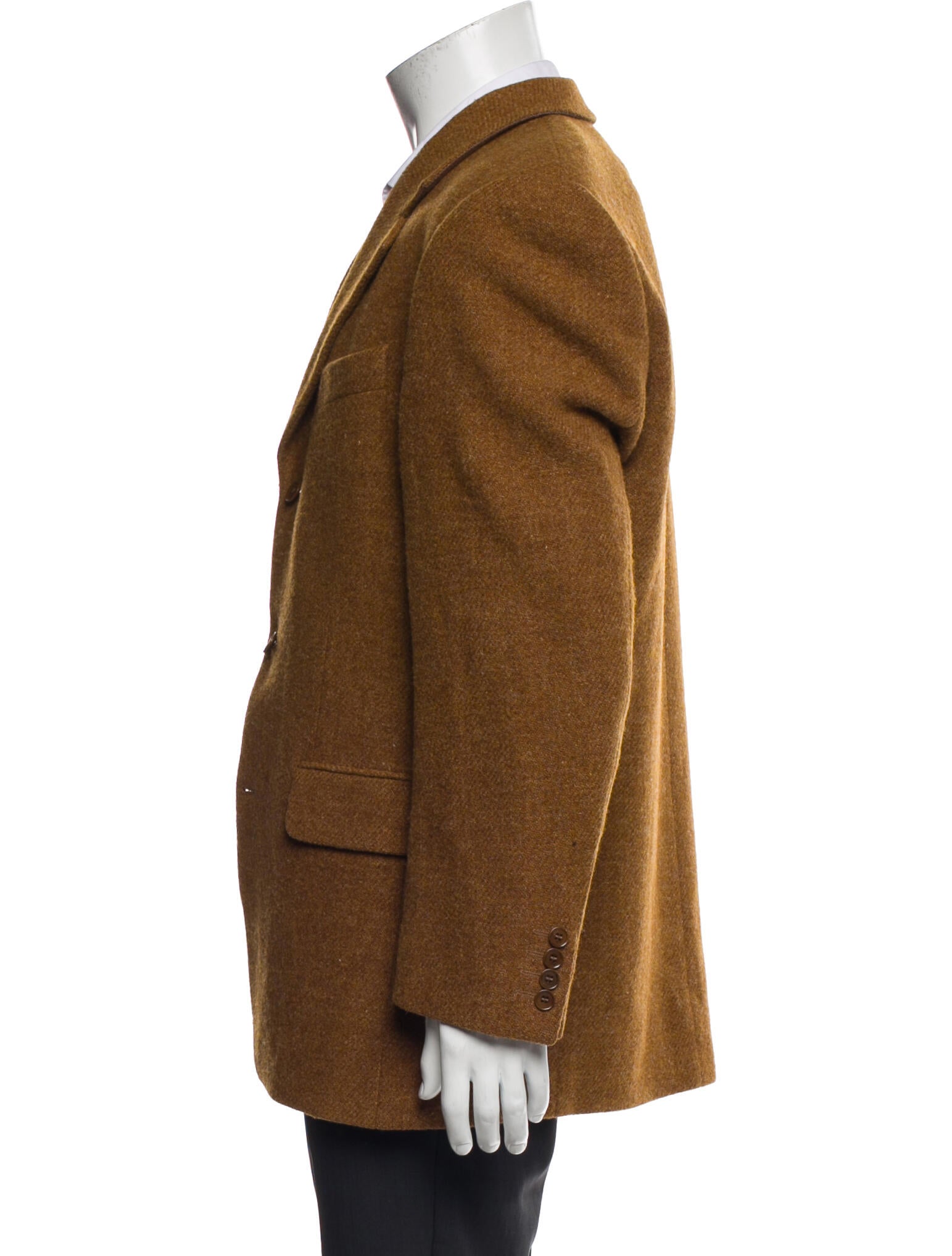 Harris Tweed Wool Peacoat