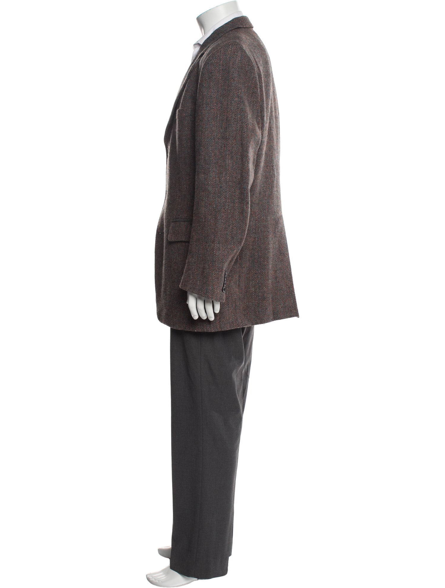 Harris Tweed Wool Overcoat