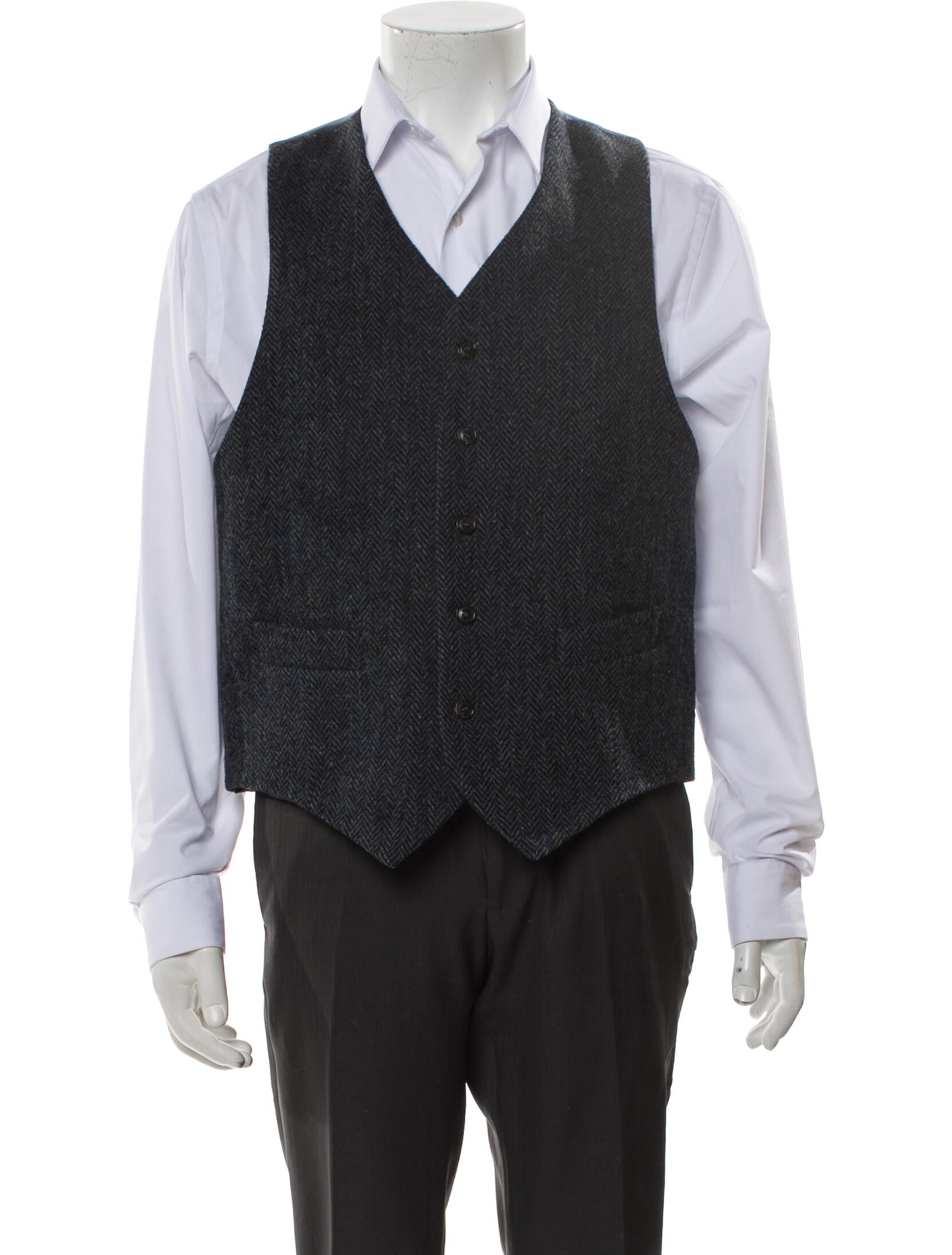 Harris Tweed Wool Suit Vest