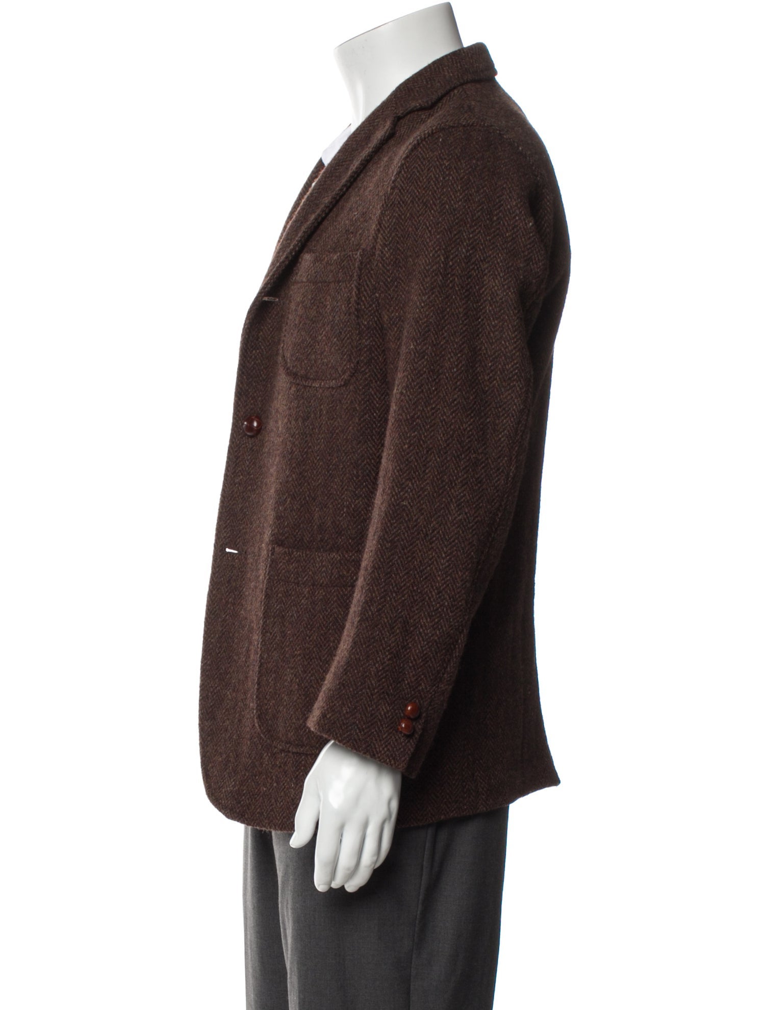 Harris Tweed Wool Tweed Pattern Blazer