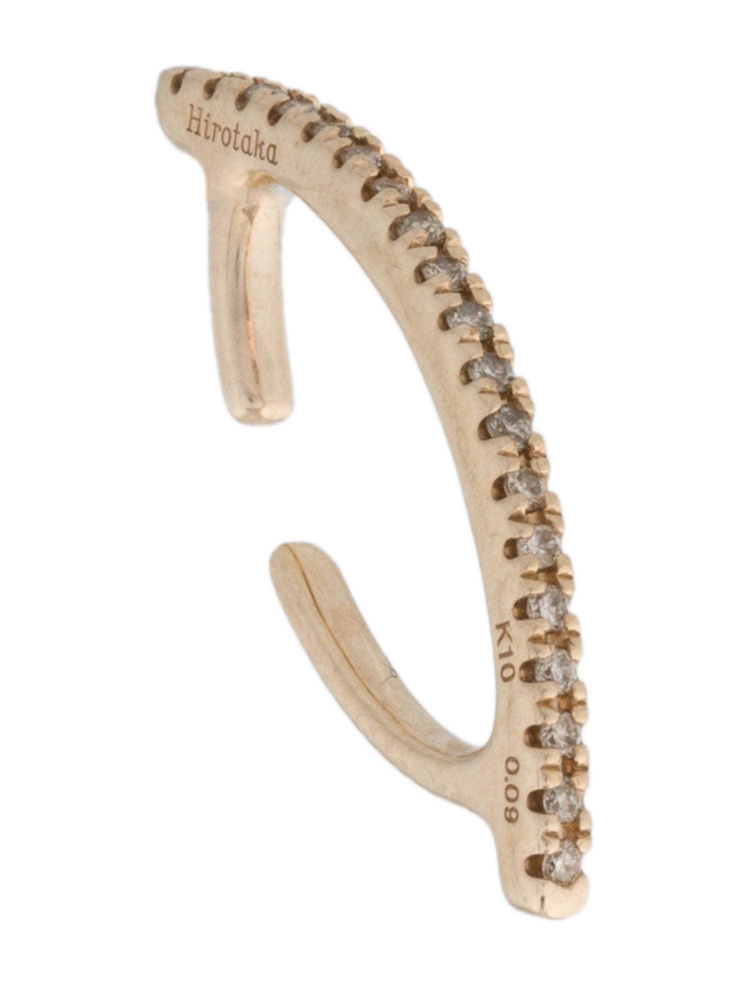 Hirotaka 10K Diamond Bow Ear Cuff - Ear Cuff, Earrings - HTK20108