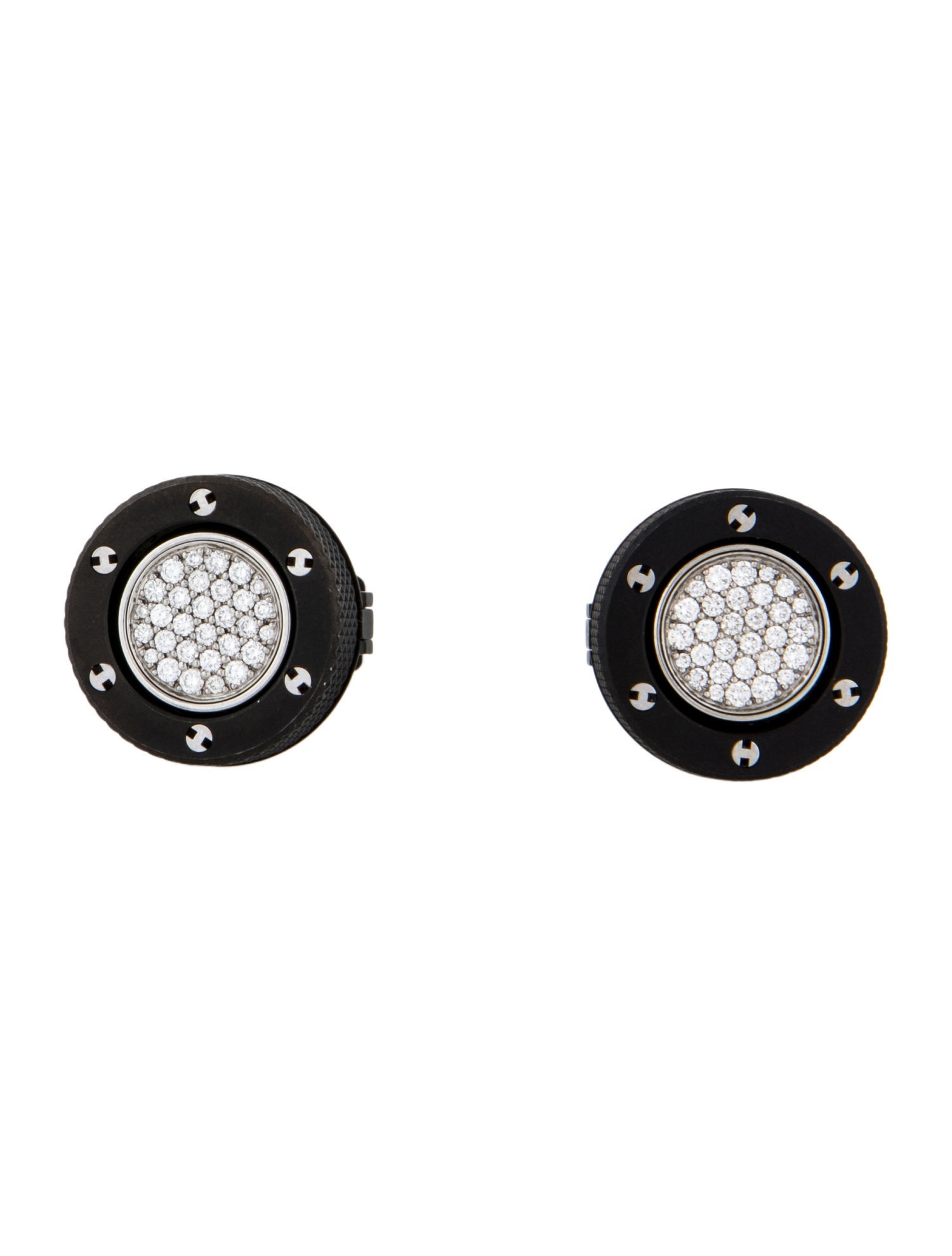Hublot Titanium Diamond Reversible Big Bang Cufflinks