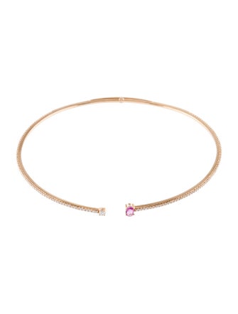 Hueb 18K Sapphire & Diamond Spectrum Choker Necklace